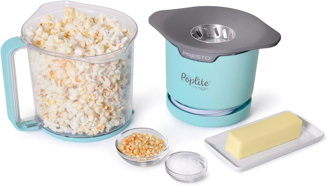 Presto PopLite My Munch Hot Air Popcorn Popper, Personal Sized, 8-Cup Capacity