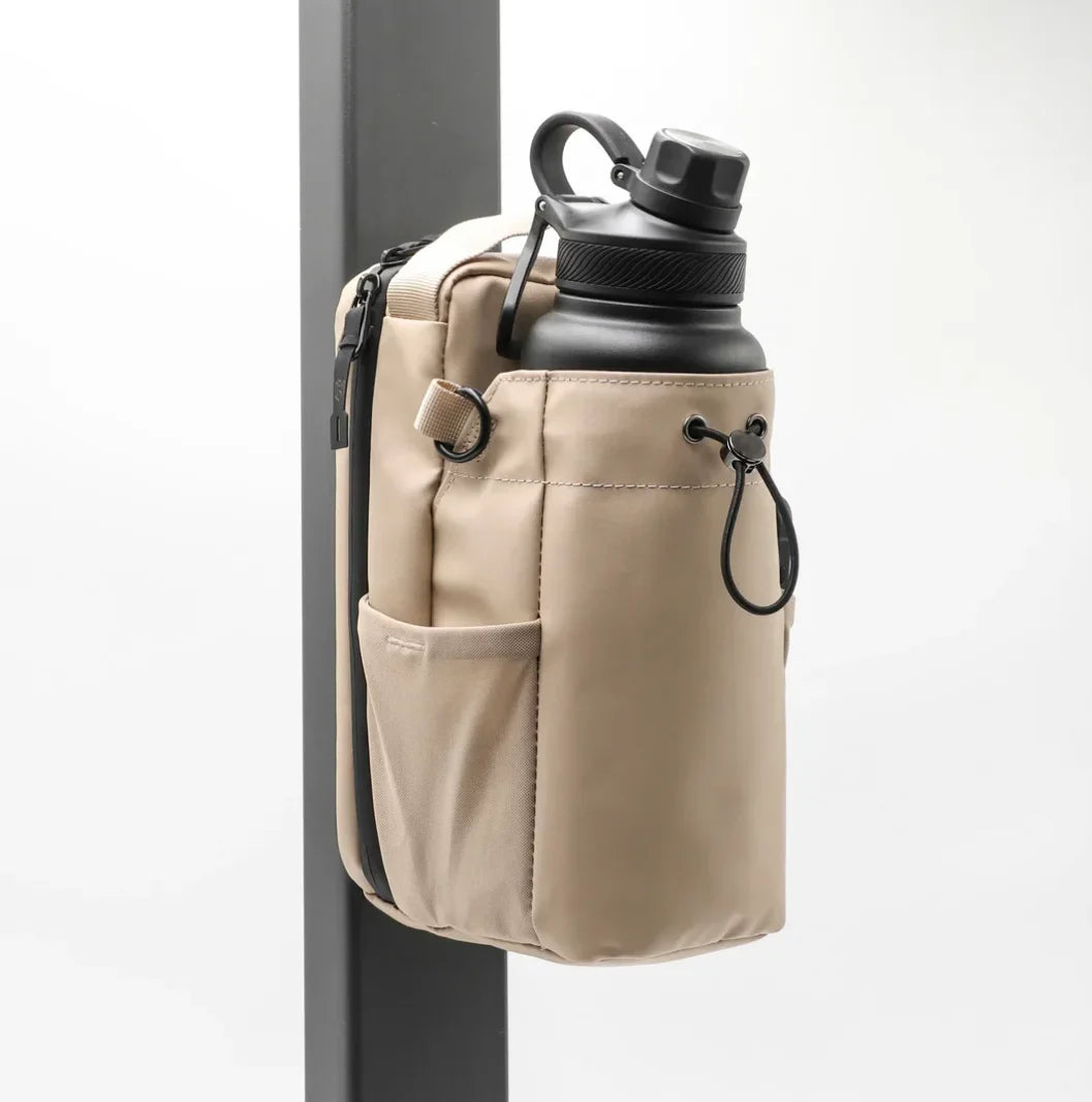 Magnetic Crossbody Gym Bag, Water Bottle Holder, Travel Sports Pouch
