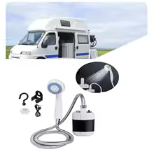 Douche de camping portable pour camping-car, pompe de douche électrique rechargeable par USB pour le camping, le lavage, le jardinage, le nettoyage des animaux de compagnie